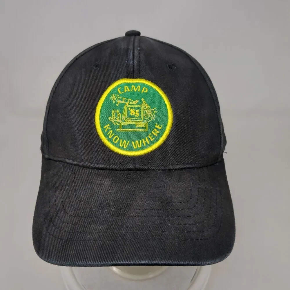 Camp Know Where Slideback Hat Black OSFM Stranger Things Netflix Funko